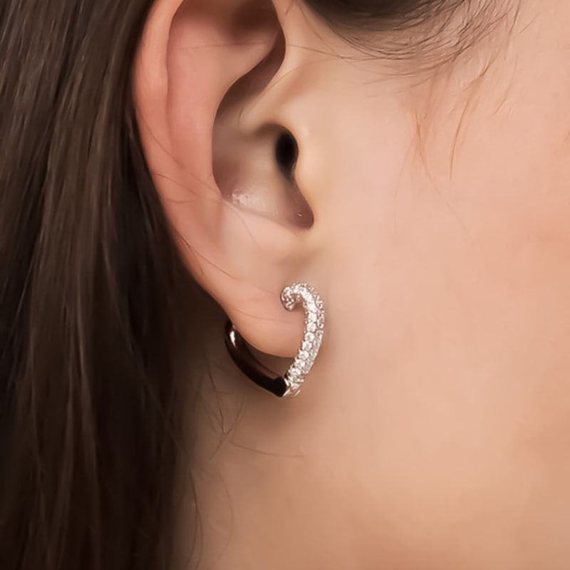 WESTISLAND Stone Heart One-Touch Earrings_WI5111425