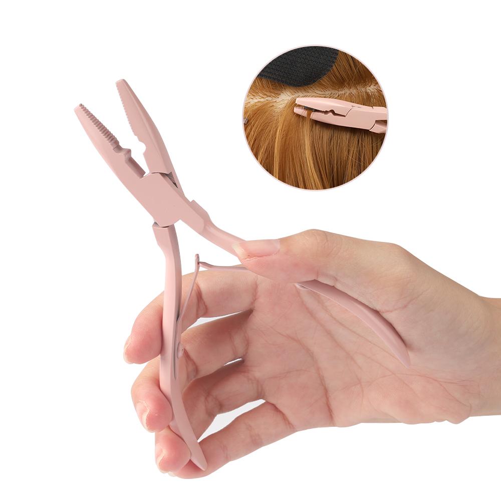 Hair Extension Tool Kit Microlink Pliers for Feathers Extensions Loop Tools Hair Threader Pulling Needle Micro Link Beads Closer