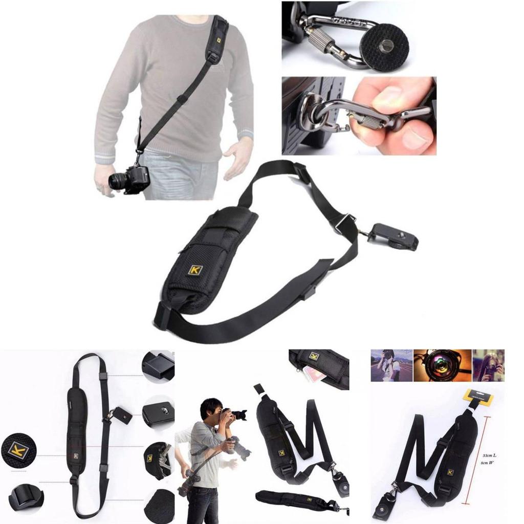 Flexible Camera Strap For Dslr With Metal Components And Comfortable Padding