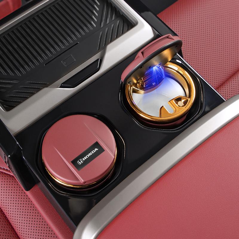 Car Ceramic Ashtray LED Light Ash Tray Cup Auto Accessories For Honda Civic Fit Jazz Accord Pilot CRV Odyssey Passport City HRV