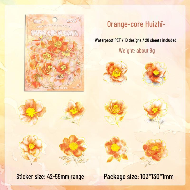 Exclusive Gilded Flower Creative Stickers for Journals and DIY Projects