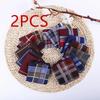2 ks vícebarevná sada pruhů čtverec, bavlněný kapesník 38 * 38 cm pánská kapsa s klasickým kostkovaným vzorem
