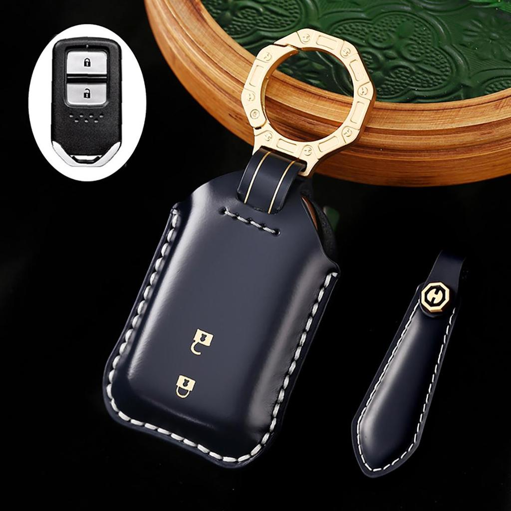 Honda Accord Civic CRV Pilot Odyssey Handmade Cowhide High-End Car Key Cover keychain