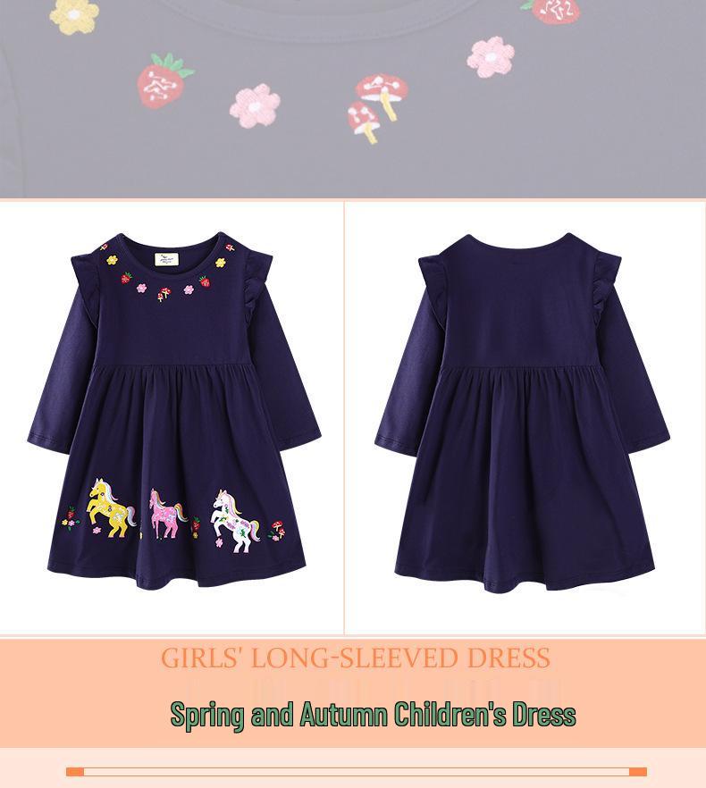 Autumn Long Sleeve Princess Dress for Girls - European & American Style
