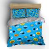 Blue Cookie Monster Bedding Set Bedding Duvet Cover Set Duvet Cover Pillowcases (1 * Duvet Cover 2 * Pillowcases, Without Duvet Insert)