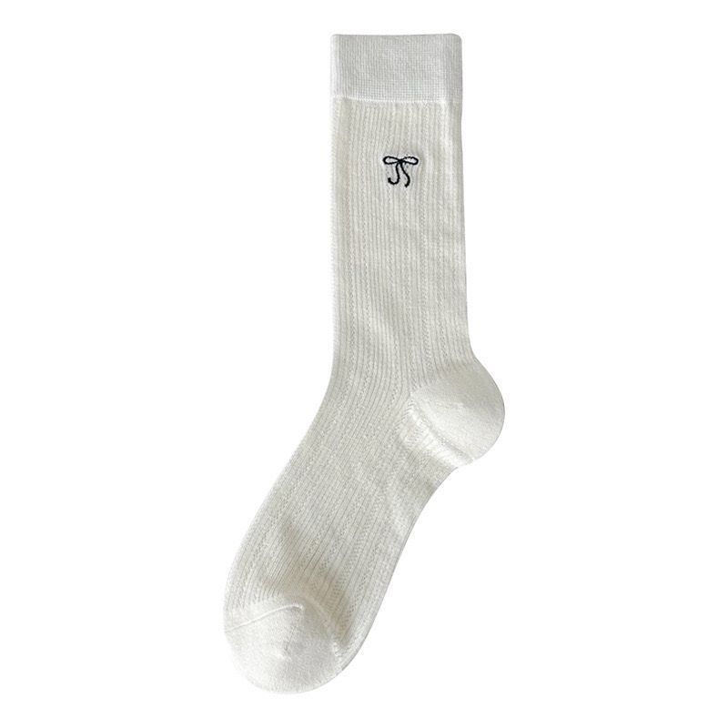 Ballet Style Looks For Quality Anti-Pilling Boneless Socks Embroidery Bow Mesh Thin Ant With