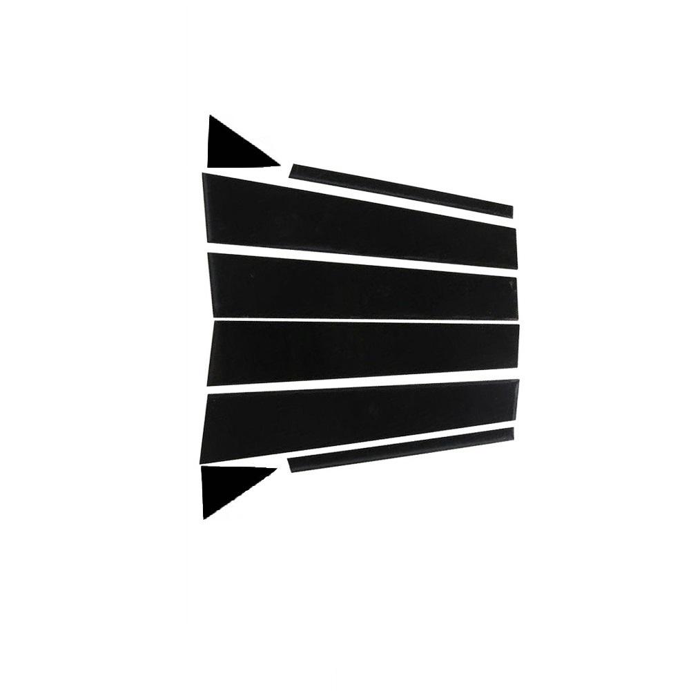 For Nissan Sentra 2013- Carbon Fiber Black Car Window Door Column BC Pillar Post Cover Trim Mirror Effect PC