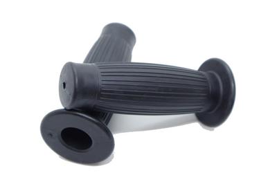 Beatus Handlebar Grips for Left and Right Retro Style Barrel-Shaped Motorcycles, 22.2mm 1-Inch/25mm Universal, Set, (Black, 1-Inch Diameter)