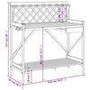 VidaXL Potting Bench with Trellis, Plant Stand with Hooks and Drawer, Garden Patio Potting Table, Wood 368428