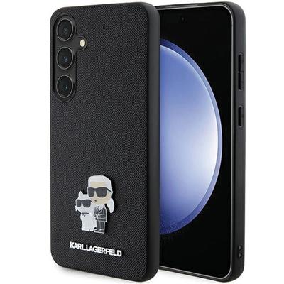 Karl Lagerfeld Klhcs24Spsakcmpk S24 S921 Hardcase Black/Black Saffiano Karl & Choupette Metal Pin