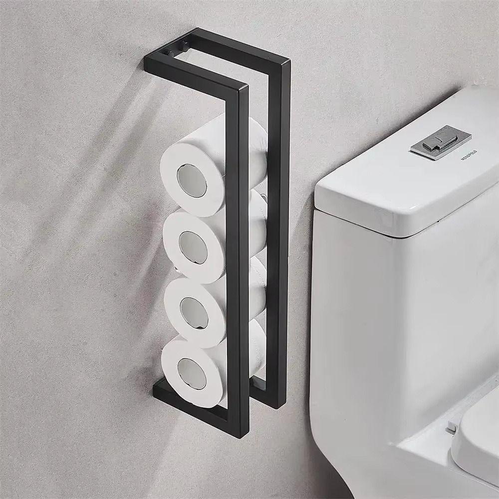 Strong Load-bearing Bathroom Wall Towel Rack Toilet Paper Holder Set  Bathroom Organization