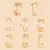Adjustable Toe Rings Set - 8 European & American Styles, 8-Shaped and Arrow Designs for Women, Beach & Pinky Wear