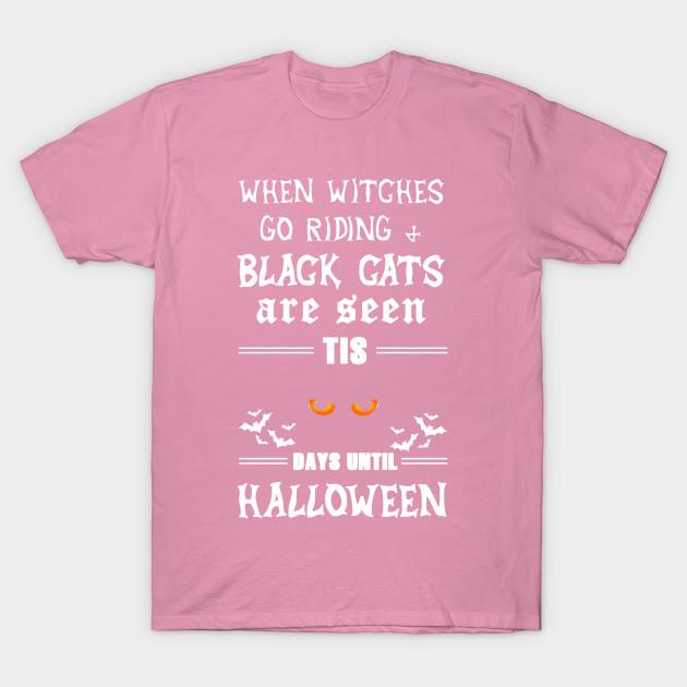 T Shirt Women When Witches Go Riding And Black Cats Halloween T Harajuku Print Kawaii Tshirt Summer Short Sleeve Female T-Shirt Top Tee