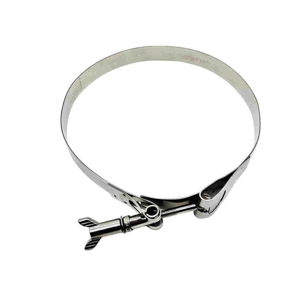 304 Stainless Steel Double Backup V-Groove Hose Clamps with U-Groove Card Slot and Single Layer Fabric Bag Steel Band