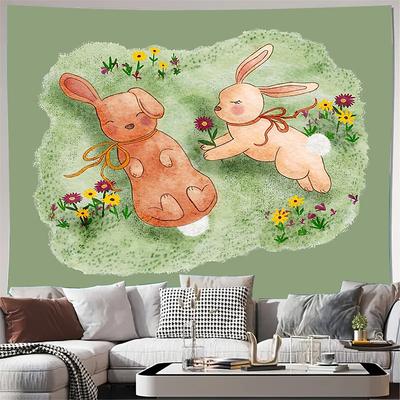 Whimsical Forest Tapestry Woodland Animals Nature Home Decor Wall Hanging Bedroom Aesthetic Room Decor Gift Cozy Cottagecore