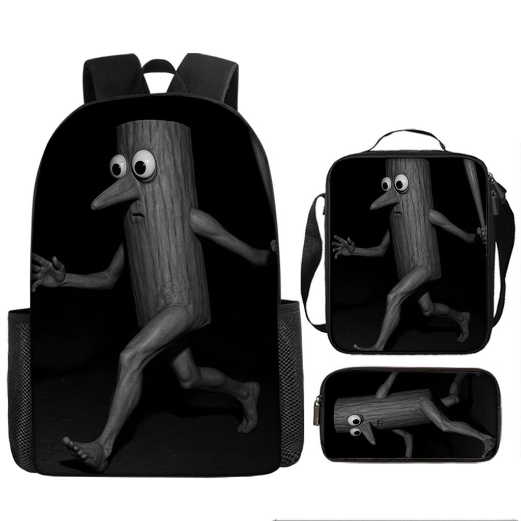 Three-pack Lightweight Children's School Bag Set, School Bag + Lunch Bag + Pencil Bag, Printed School Bag Set