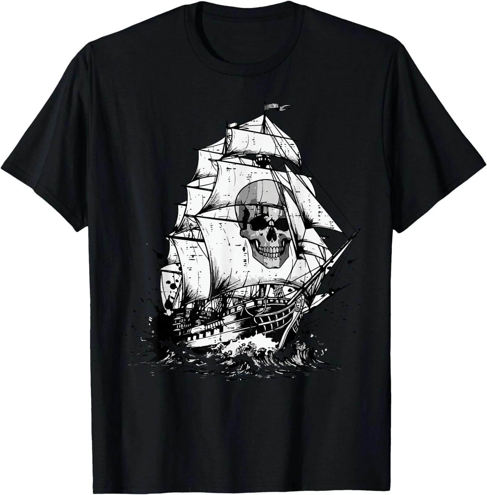 Pirate Ghost Ship Skull Vintage Costume Wo T-Shirt 130