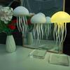 Modern Jellyfish Desk Lamps, USB Powered Adjustable Color Changing LED Night Light with PCustom olished Plastic Base, Switch Control Seascapes