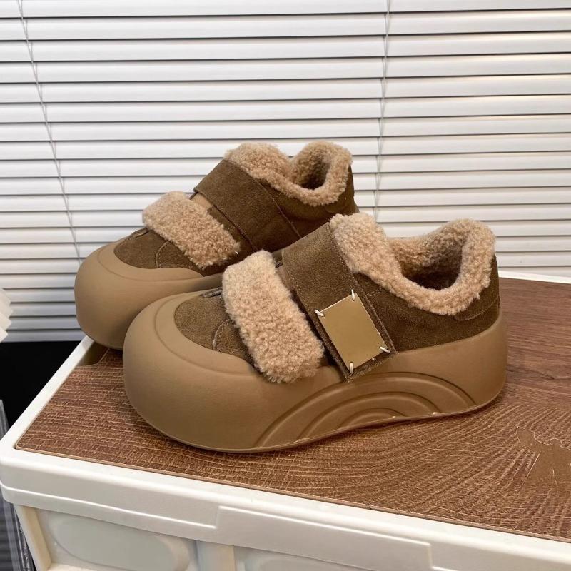 

Снежные ботинки, Женские теплые флисовые ботинки на толстой подошве, Новые противоскользящие и универсальные хлопковые ботинки 39 хаки