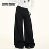 Beautiful Wardrobe Women's High-Waist Wide-Leg Draped Commuter Trousers