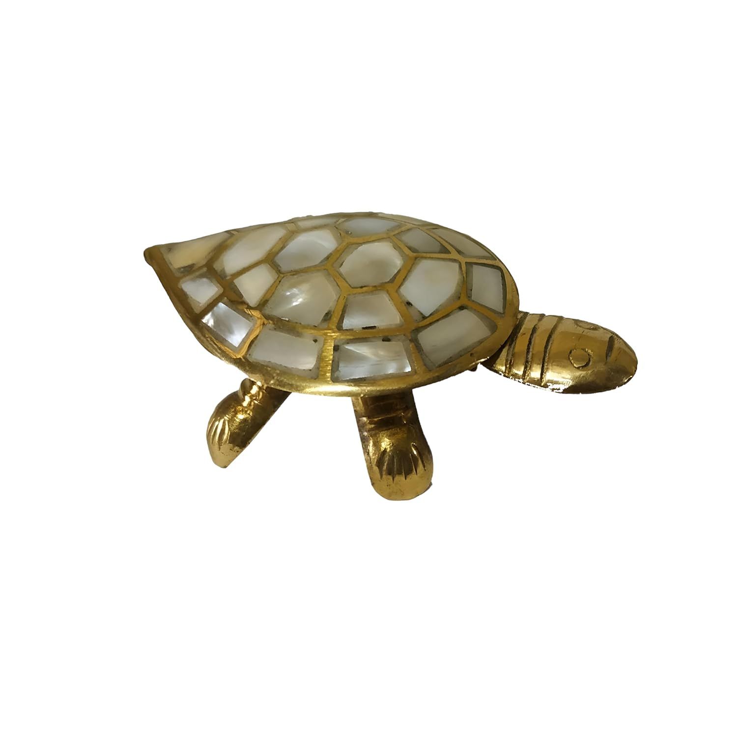 

Golden Brass Diamond-Shaped Wish Fulfilling Tortoise Turtle: A Feng Shui Charm for Home Décor and Positive Energy
