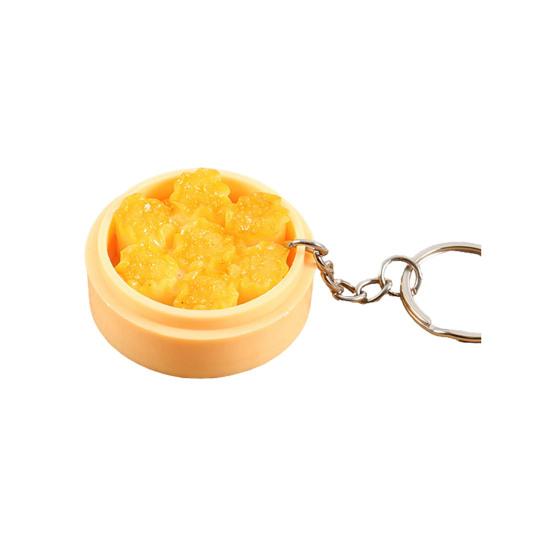 Keychain Pendant Food Steamer Design Lifelike Hanging Ornament Keys Backpack Car Decoration Daily Use Accessory