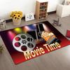 Music Theater Theme Print Rug, Guitar Instrument Non-Slip Carpet for Living Room, Bedroom, Nursery, Indoor Decor