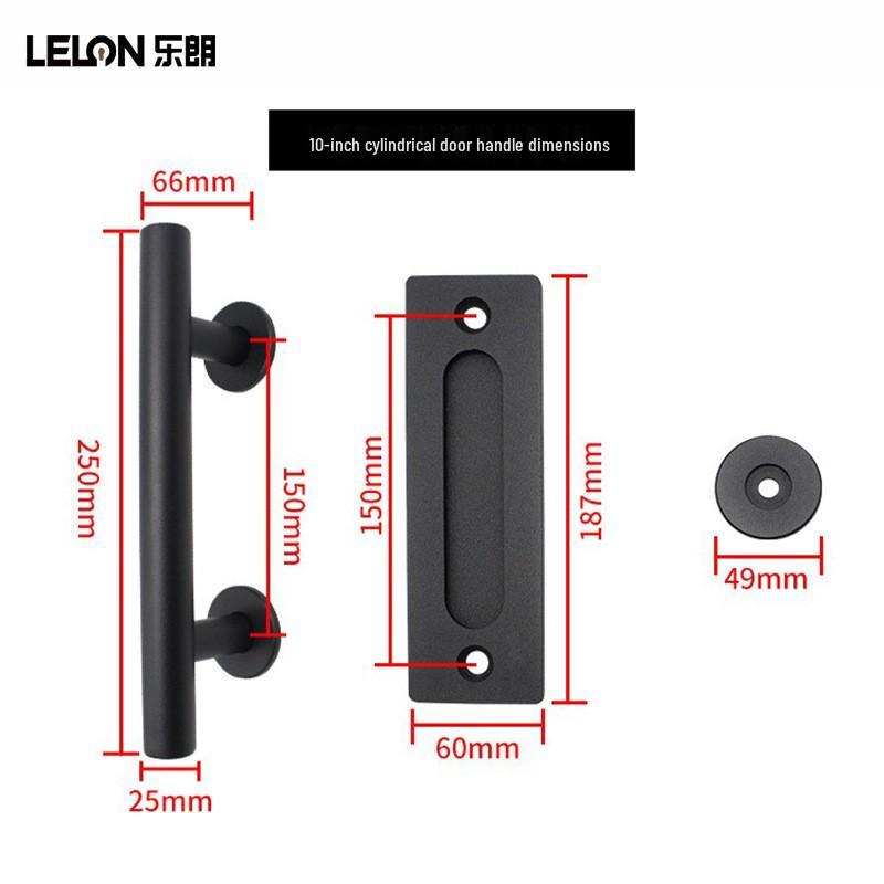 Adjustable Heavy Duty American Style Sliding Barn Door Handle and Floor Guide Hardware