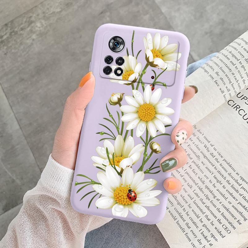 For Poco X4 Pro 5G M4Pro Cover Funda Vintage Flower Leave Protective Cover TPU Capa For Xiaomi Poco X4 Pocox4 X 4 M4 Pro Coque
