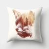 Fox Cartoon Pattern Office Cushion Cover Polyester Car Pillow  Home Sofa  Decoration Salon