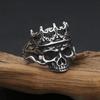 Vintage Gothic 316L Stainless Steel Skull Rings For Men Women Punk Hip Hop Motorcycle Band Jewelry Halloween Gifts