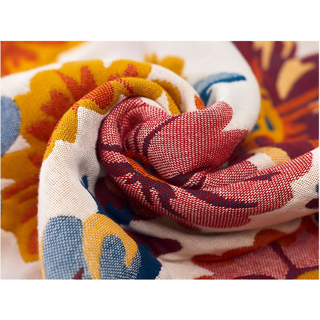 1pc Absorbing Quick Bath Towel for Bathroom Beach, Pure Cotton Yarn Jacquard Bath Towel Soft Large Towel 80x160cm, Various Style Floral Pattern Design