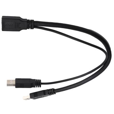30cm Extension Cable Converter Auxiliary Power USB 3.0 Female To Dual Male for 2.5in Mobile Hard