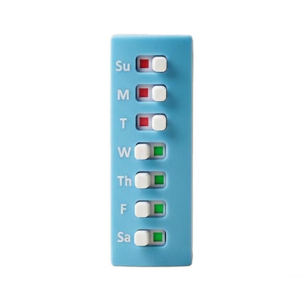 

Portable Reusable Pill Tracker Reminder Daily Pill Box with Reminder Light Food-Grade Silicone Pill Case for Personal Care Parts