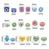 10Pcs Handmade Ceramic Porcelain Evil Eye Beads Charm Spacer Loose Beads for Jewelry Making DIY Earring Bracelet Keychain Accessories