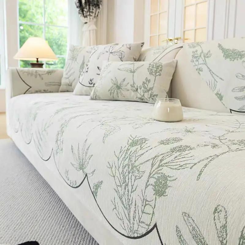 Chenille Sofa Covers Pets Kid Mat Sofas Towel Anti-Slip Couch Protector Slipcover Removable Sofa Blanket For Living Room