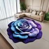 Yousheng Diatomaceous Earth Floor Mat 3D Realistic Flower Pattern Non-Slip Backing Door Mat Living Room Bathroom Kitchen Absorbent Mat