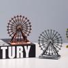 Rotatable Art Figurine Metal Ferris Wheel Model Nordic Style London Eye Ornament  Living Room