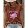 Maglione Girocollo Tondo a Forma di Petalo Estivo T-shirt a Maniche Corte da Donna