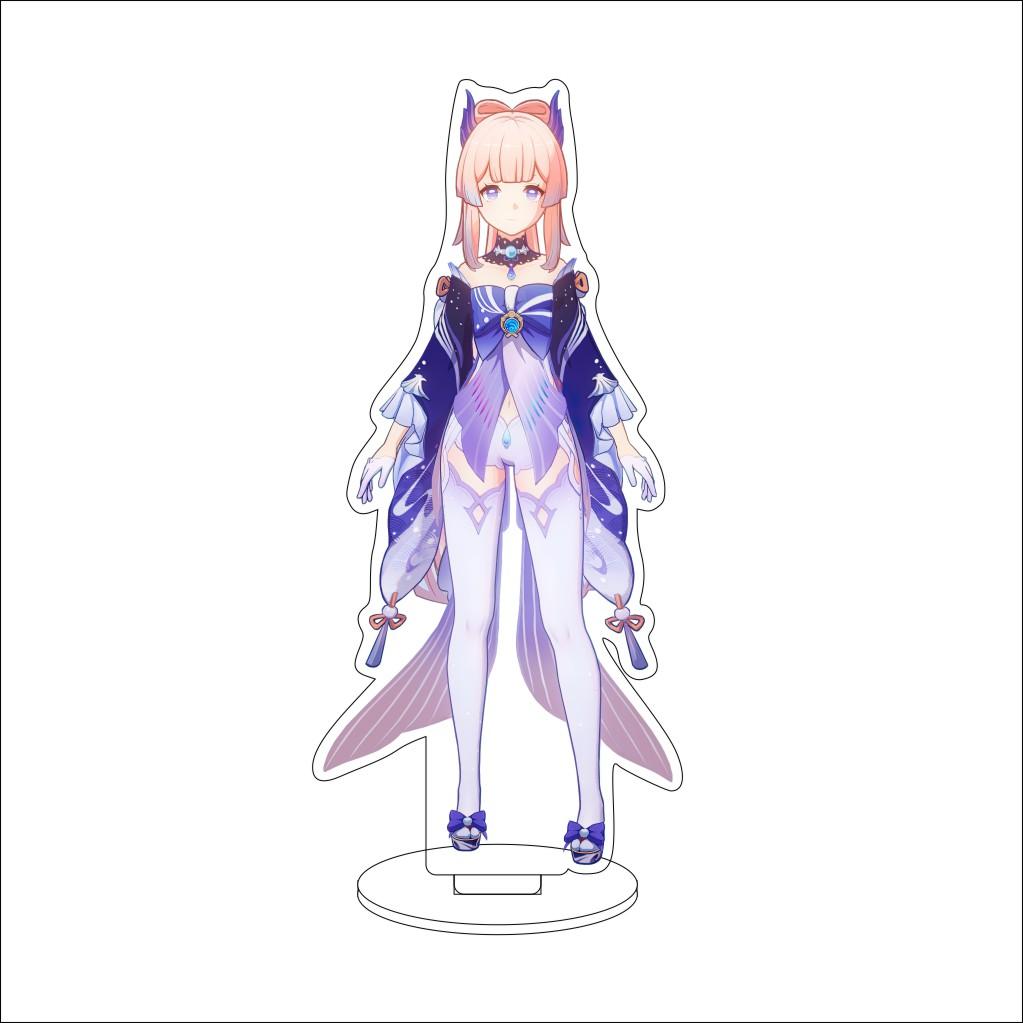 16CM Anime Genshin Impact Cosplay Acrylic Stand Ornaments Aether/Lumine/Paimon/Asmoday/Ronova  Figure Stand Halloween Gift