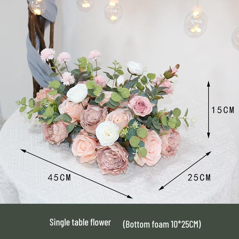 Pastorales Seidenblumenarrangement für Wohnzimmer oder Esstisch-Dekoration