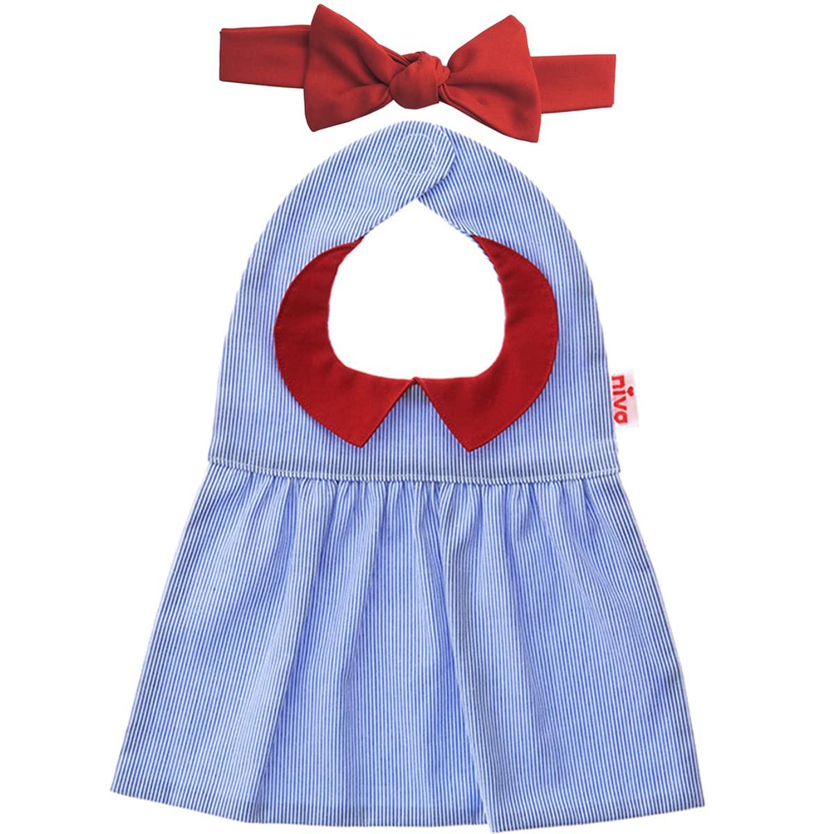 

Нива Сделано в Японии Подарочный набор в коробке для детского праздника слюнявчик для девочек детская повязка на голову слюнявчик полгода день рождения вечеринка наряд стильная полоска красный воротник слюнявчик синий