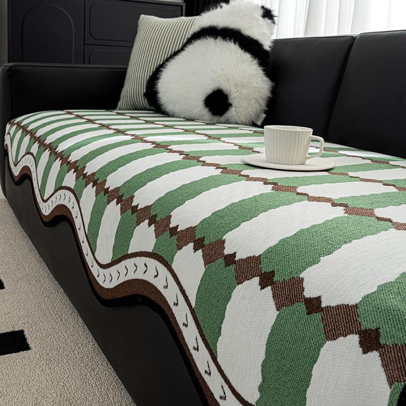 

Подушка для дивана из шенилла особой формы, новая легкая роскошная цельная прямая рядная нескользящая кожаная специальная подушка для сиденья, универсальная для четырех сезонов 90*70cm