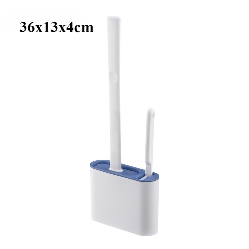 Soluție de curățare pentru perie de toaletă din silicon suspendată cu mâner lung Soluție de curățare flexibilă Perie de baie Suport cu uscare rapidă Accesorii pentru baie