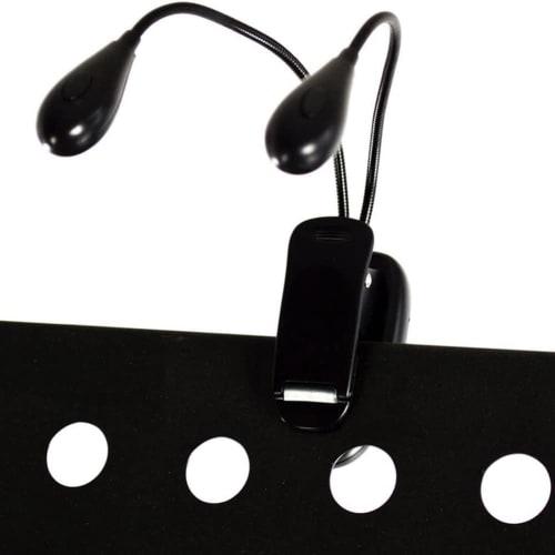 Ahvqevn 2-Piece Music Stand Light, Clip-on LED Book Light, Dual Arm Reading Light for Reading In Bed, 360-Degree Adjustable Clip