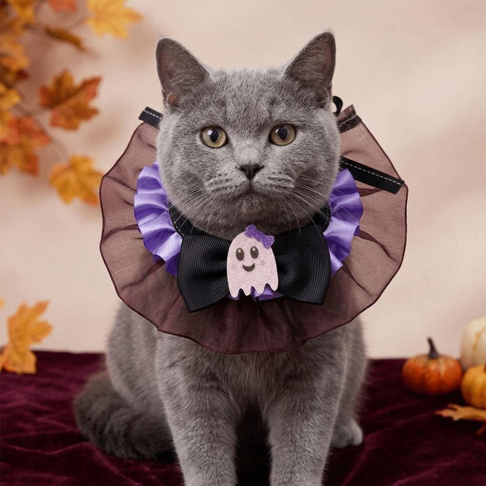 Portable Halloween Cat Collar Cartoon Halloween Dog Collar Pet Halloween Costume  Pet Accessories