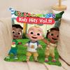 Cartoon CCoComelons Cute Cushion Cover Silky Short Plush Invisible Zipper Dustproof Sofa Pillow Case For Home Decor