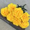Artificial Chrysanthemums Fall Flowers Silk Orange Marigold Flowers Fake Mums Flowers For Wedding Autumn Day Of The Dead