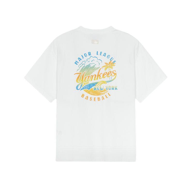 New MLB New York Yankees SS25 T Shirt Unisex Ecru 3ATSX0453-50WHS
