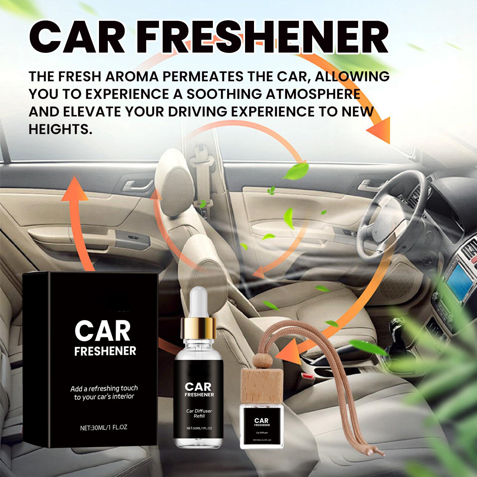 Car Aromatherapy Freshener Set Car Aromatherapy Pendant Diffuser Deodorant Long-lasting Fresh 30ML One Size